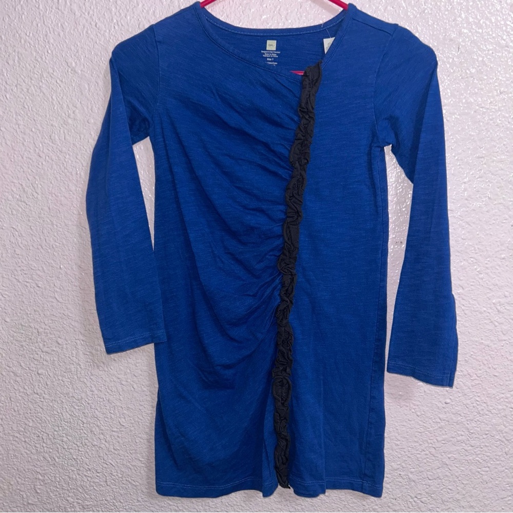 Tea Collection Royal Blue Long Sleeve Kids Tee